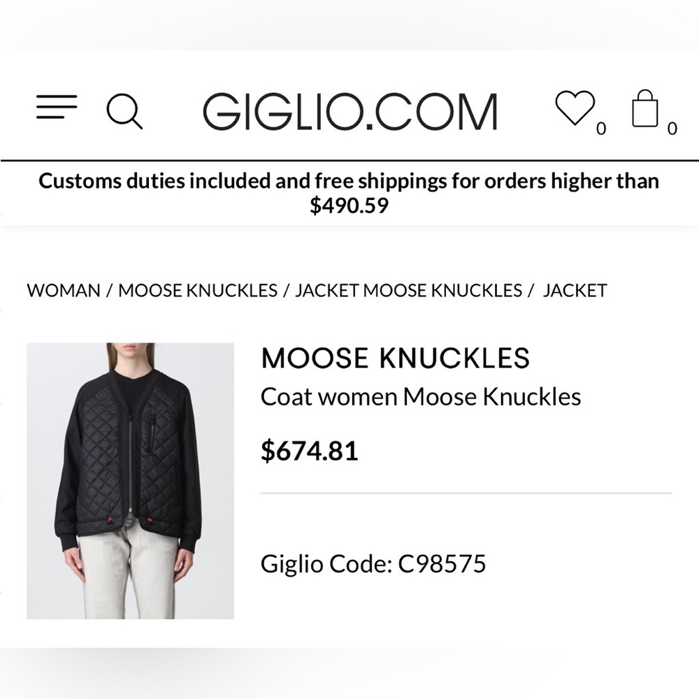 ◼️NWT Moose Knuckles Black Quilted SET Jacket size XS //Pants size S - Picture 16 of 16